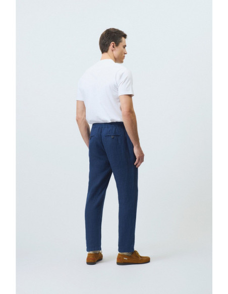 Roy Roger's pantalone chino in lino Portofino rru90301p4230569 [2dcd4df7]