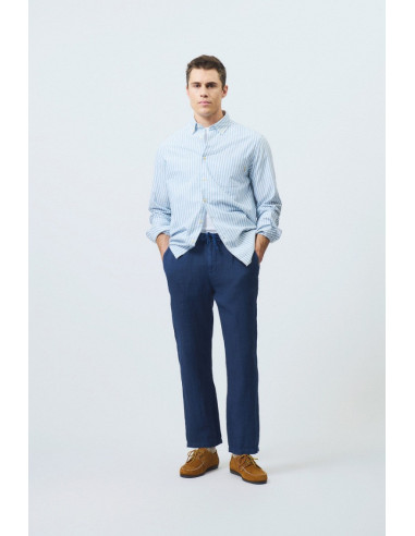 Roy Roger's pantalone chino in lino Portofino rru90301p4230569 [289d0ae9]