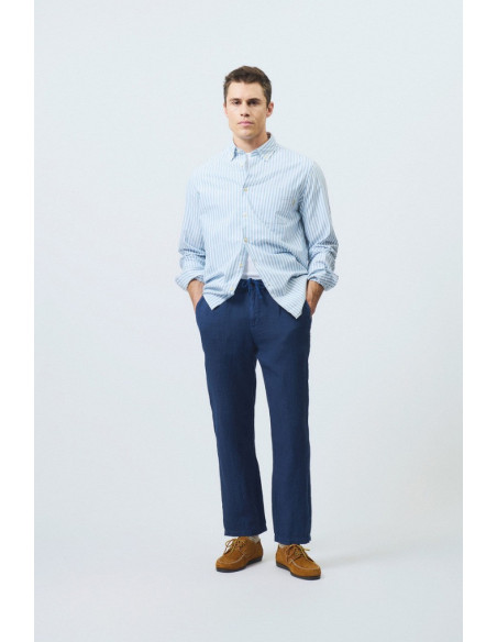 Roy Roger's pantalone chino in lino Portofino rru90301p4230569 [289d0ae9]