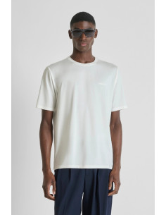 Antony Morato t-shirt regular fit in lycra con logo gommato mmks02618-fa100259 [159229a5]