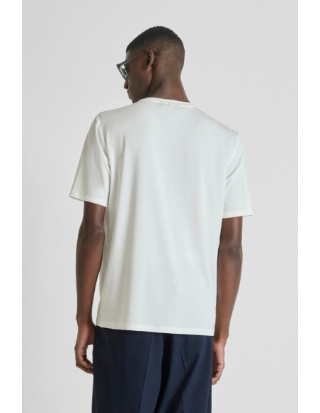Antony Morato t-shirt regular fit in lycra con logo gommato mmks02618-fa100259 [ccb46aa8]