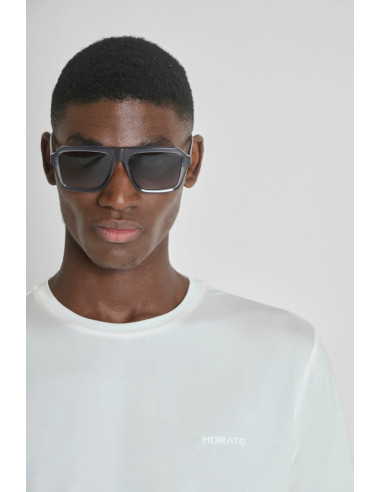 Antony Morato t-shirt regular fit in lycra con logo gommato mmks02618-fa100259 [7ba9abac]
