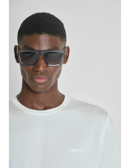 Antony Morato t-shirt regular fit in lycra con logo gommato mmks02618-fa100259 [7ba9abac]