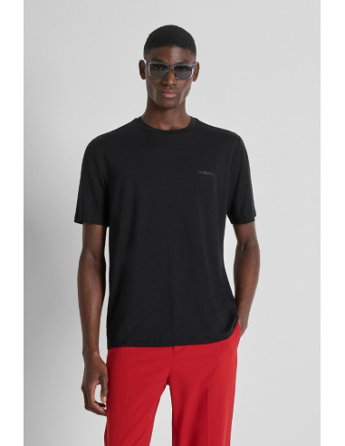Antony Morato t-shirt regular fit in lycra con logo gommato mmks02618-fa100259 [4853dae4]