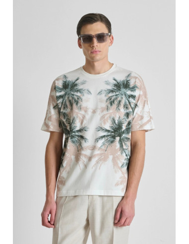 Antony Morato t-shirt regular fit in jersey con stampa floreale mmks02628-fa100144 [05bdd9ff]