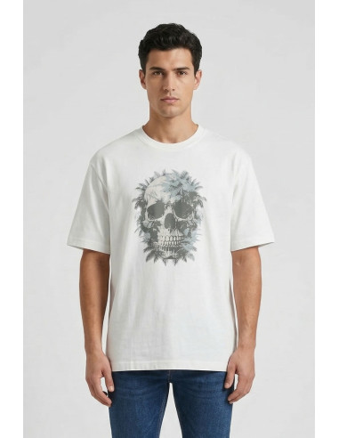 Antony Morato t-shirt regular fit in jersey con stampa teschio mmks02637-fa100144 [7db0f1e4]