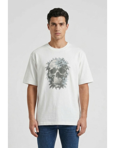 Antony Morato t-shirt regular fit in jersey con stampa teschio mmks02637-fa100144 [7db0f1e4]
