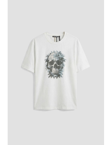 Antony Morato t-shirt regular fit in jersey con stampa teschio mmks02637-fa100144 [138b73ed]