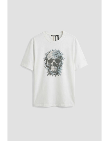 Antony Morato t-shirt regular fit in jersey con stampa teschio mmks02637-fa100144 [138b73ed]