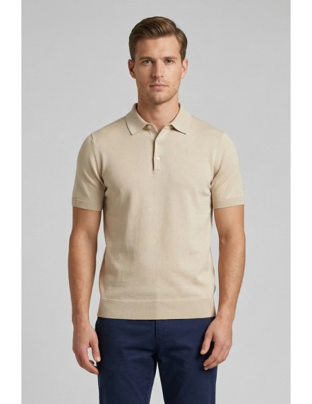 Urban Ring polo in maglina in cotone con bottoni UR1100007 [555ec84d]