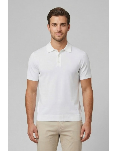 Urban Ring polo in maglina in cotone con bottoni UR1100007 [71886f44]