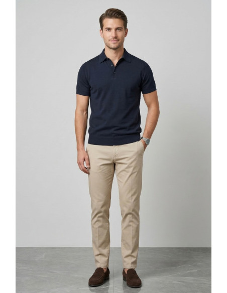 Urban Ring polo in maglina in cotone con bottoni UR1100007 [84ad574b]