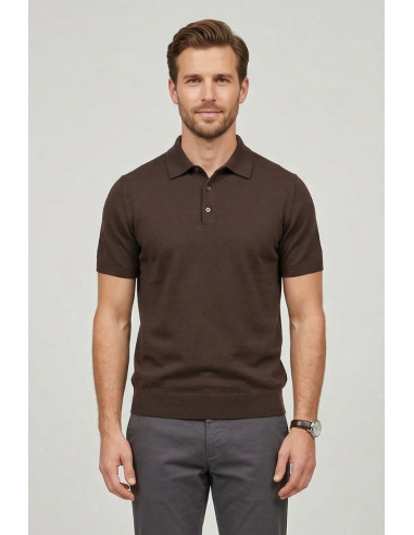 Urban Ring polo in maglina in cotone con bottoni UR1100007 [288ac2af]