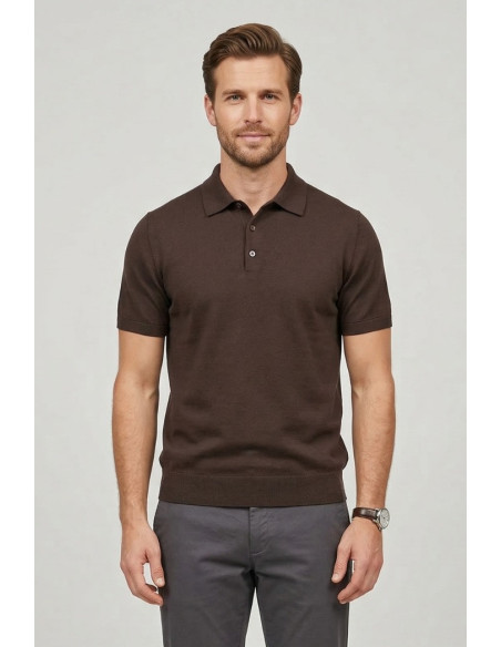 Urban Ring polo in maglina in cotone con bottoni UR1100007 [288ac2af]