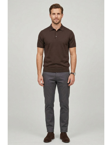 Urban Ring polo in maglina in cotone con bottoni UR1100007 [46b140a6]