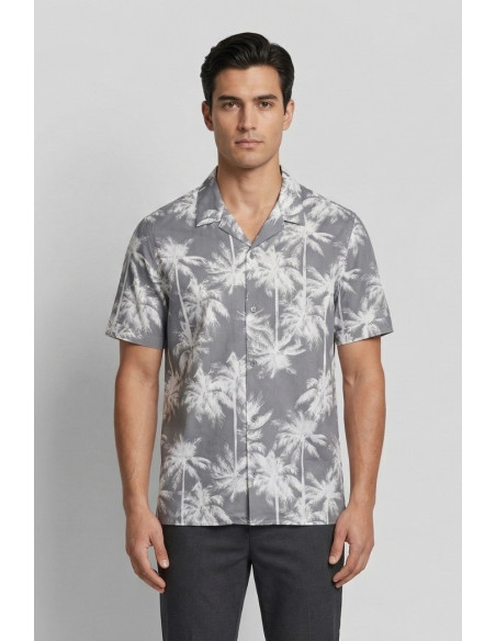 Antony Morato camicia regular straight fit in viscosa e cotone Honolulu mmss00171-fa430657 [8858f1bb]