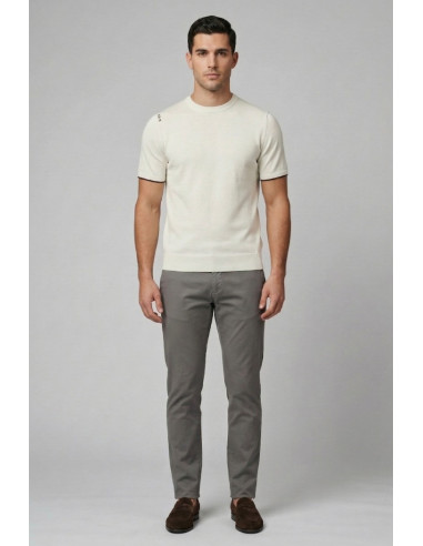 Urban Ring maglia girocollo in misto lino e cotone UR1100023 [96e33275]