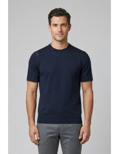 Urban Ring maglia girocollo in misto lino e cotone UR1100023 [63c60a7a]