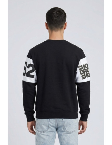 Drop Season 2 felpa girocollo in cotone con inserti logati SS26212 [da14e5d0]