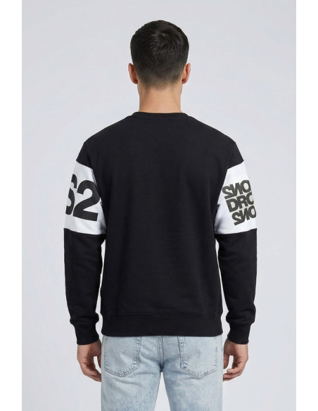 Drop Season 2 felpa girocollo in cotone con inserti logati SS26212 [da14e5d0]