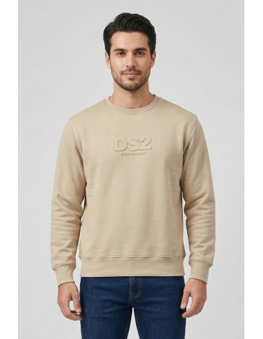 Drop Season 2 felpa girocollo in cotone con logo in rilievo SS26204 [c7bf8489]