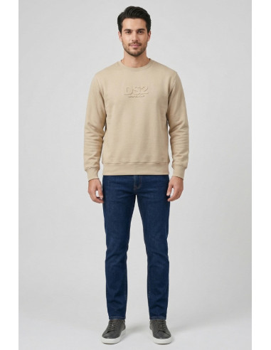 Drop Season 2 felpa girocollo in cotone con logo in rilievo SS26204 [a9840680]