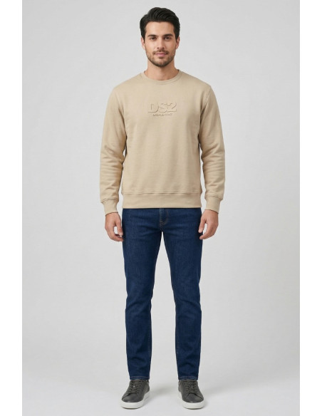 Drop Season 2 felpa girocollo in cotone con logo in rilievo SS26204 [a9840680]