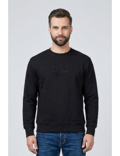 Drop Season 2 felpa girocollo in cotone con logo in rilievo SS26204 [c86b9b0c]