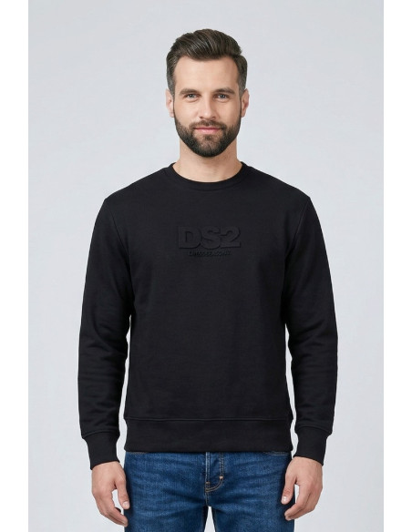 Drop Season 2 felpa girocollo in cotone con logo in rilievo SS26204 [c86b9b0c]