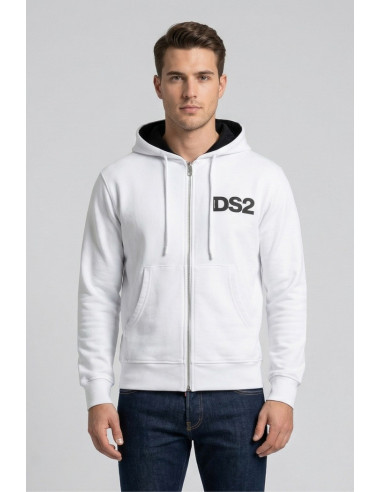 Drop Season 2 felpa in cotone con zip e cappuccio SS26210 [9b640b9b]
