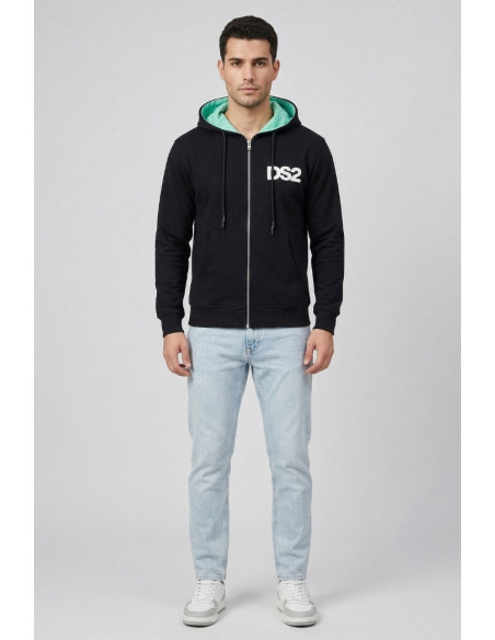Drop Season 2 felpa in cotone con zip e cappuccio SS26210 [69ca9d7b]