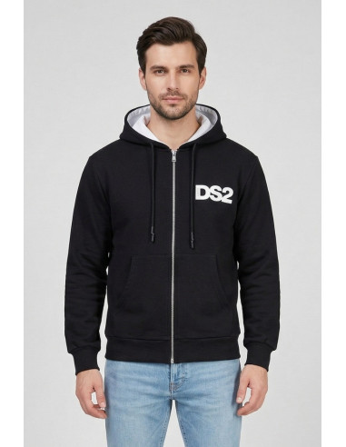 Drop Season 2 felpa in cotone con zip e cappuccio SS26210 [b066b317]