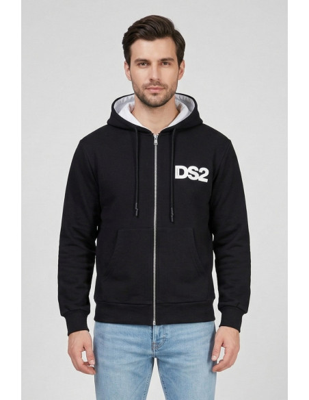 Drop Season 2 felpa in cotone con zip e cappuccio SS26210 [b066b317]