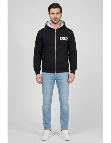 Drop Season 2 felpa in cotone con zip e cappuccio SS26210 [de5d311e]