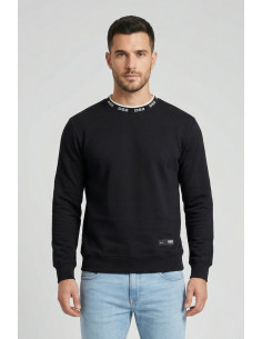 Drop Season 2 felpa girocollo in cotone con logo sul colletto SS26303 [407ce321]