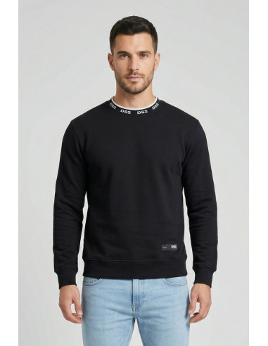 Drop Season 2 felpa girocollo in cotone con logo sul colletto SS26303 [407ce321]