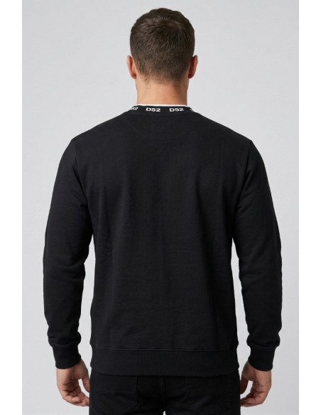 Drop Season 2 felpa girocollo in cotone con logo sul colletto SS26303 [995aa02c]