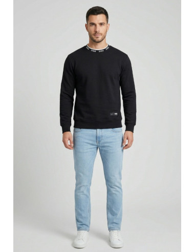 Drop Season 2 felpa girocollo in cotone con logo sul colletto SS26303 [2e476128]