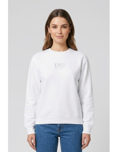 Drop Season 2 felpa girocollo in cotone con stampa logo SS26W502 [c337c335]