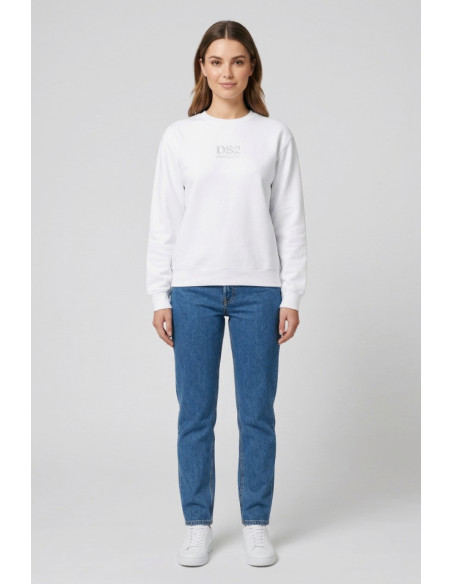 Drop Season 2 felpa girocollo in cotone con stampa logo SS26W502 [ad0c413c]