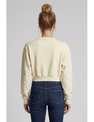Drop Season 2 felpa girocollo cropped in cotone SS26W512 [efc430a7]