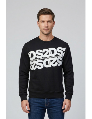 Drop Season 2 felpa girocollo in cotone con maxi stampa logo SS26256 [29199c75]