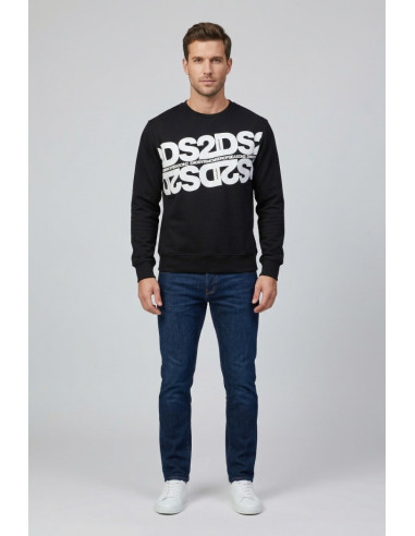 Drop Season 2 felpa girocollo in cotone con maxi stampa logo SS26256 [47221e7c]
