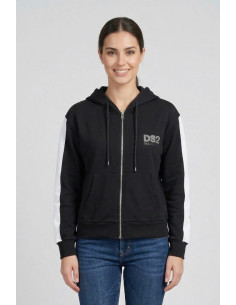 Drop Season 2 felpa in cotone con cappuccio e logo strass SS26W524 [5114b46e]