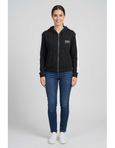 Drop Season 2 felpa in cotone con cappuccio e logo strass SS26W524 [3f2f3667]