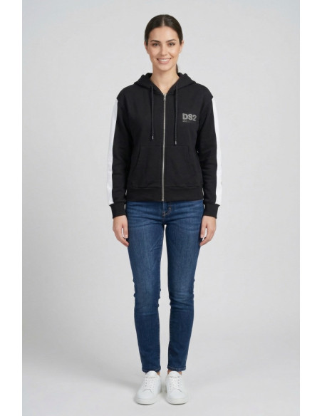 Drop Season 2 felpa in cotone con cappuccio e logo strass SS26W524 [3f2f3667]
