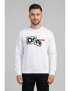 Drop Season 2 felpa girocollo in cotone con logo in rilievo SS26238 [aa52bc61]