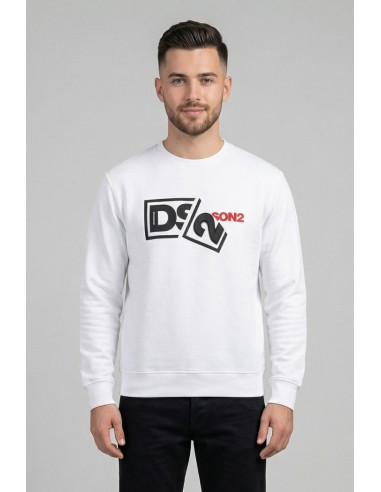 Drop Season 2 felpa girocollo in cotone con logo in rilievo SS26238 [aa52bc61]