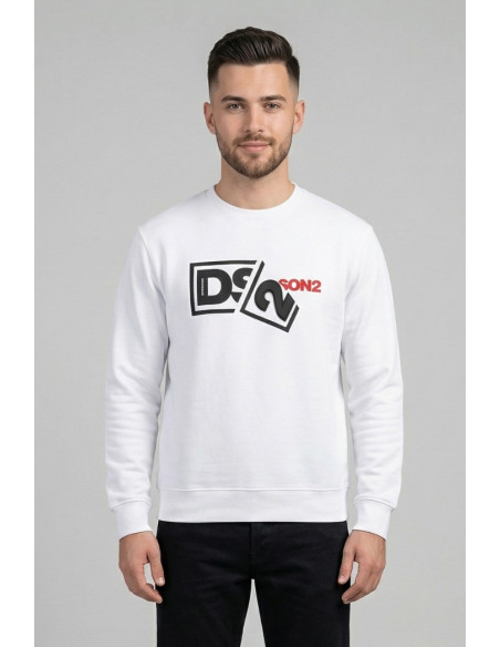 Drop Season 2 felpa girocollo in cotone con logo in rilievo SS26238 [aa52bc61]