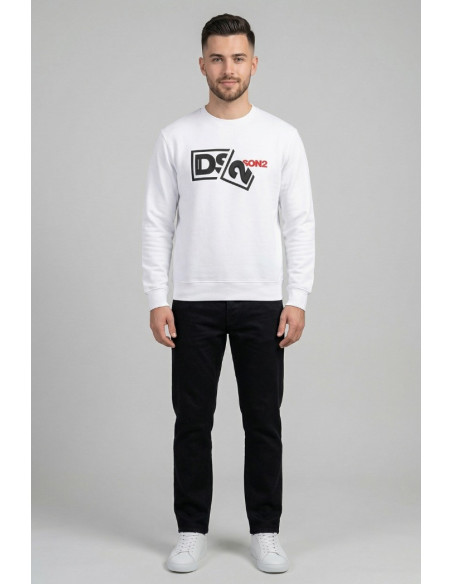 Drop Season 2 felpa girocollo in cotone con logo in rilievo SS26238 [c4693e68]